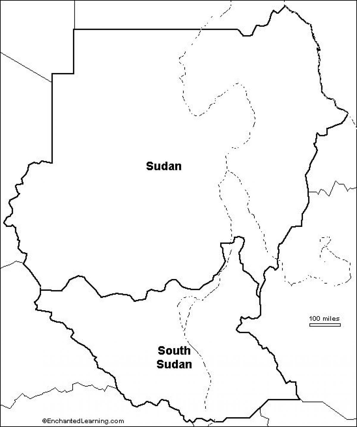 Bản đồ của Sudan trống