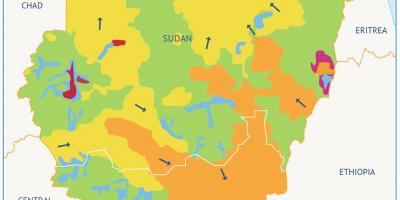 Bản đồ của Sudan basin 