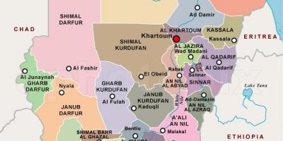 Bản đồ của Sudan khu vực